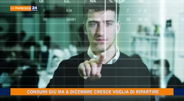 Consumi giù ma a dicembre cresce voglia di ripartire