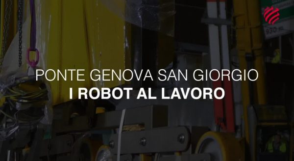 Robot in azione sul Ponte di Genova