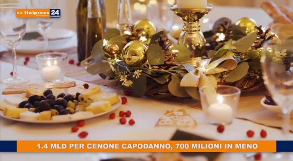 1.4 mld per cenone Capodanno, 700 milioni in meno