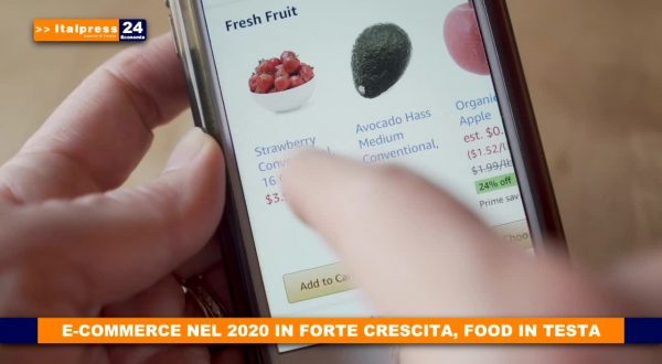 E-commerce nel 2020 in forte crescita, food in testa