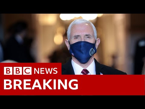 Departing vice-president Mike Pence arrives  – BBC News