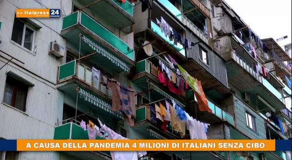 A causa della pandemia 4 milioni di italiani senza cibo