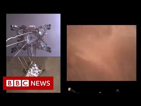 Nasa releases videos of its Perseverance rover landing on Mars – BBC News