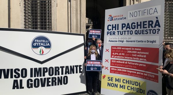 Governo, Meloni “Non c’è discontinuità, Dl Sostegni un pannicello caldo”