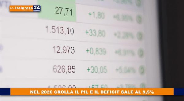 Nel 2020 crolla il Pil e il deficit sale al 9,5%