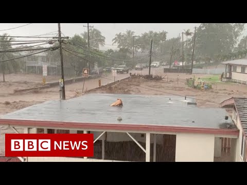 Hawaii flooding prompts state of emergency – BBC News