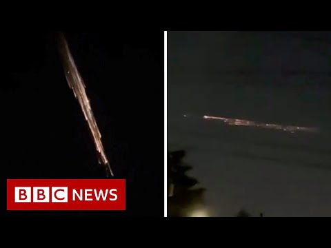 SpaceX rocket debris lights up US sky – BBC News