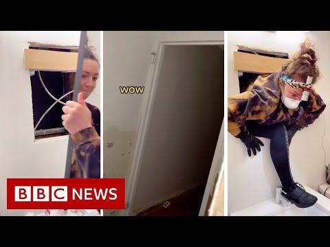 Secret New York apartment found behind bathroom mirror on TikTok – BBC News