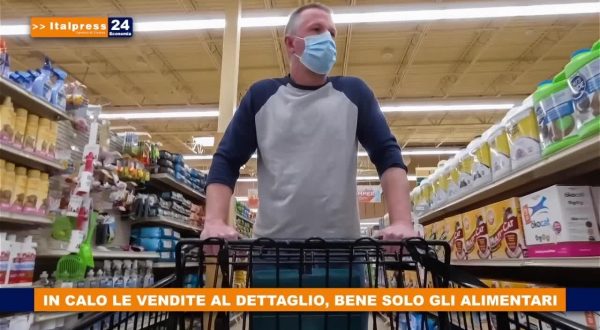 In calo le vendite al dettaglio, bene solo gli alimentari