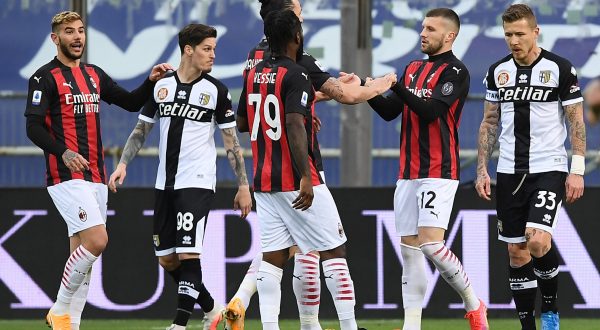 Rebic, Kessie e Leao, il Milan vince 3-1 a Parma