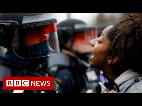 Tear gas fired at protesters after police shoot black man near Minneapolis – BBC NEWS