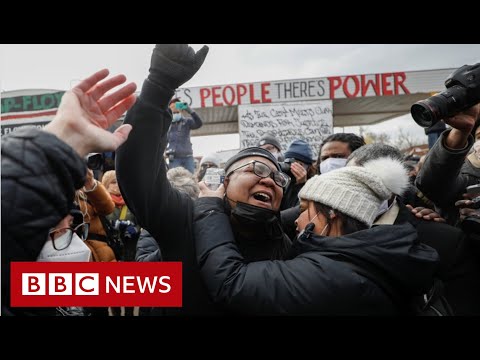 Crowd reacts as Derek Chauvin found guilty over death of George Floyd – BBC News