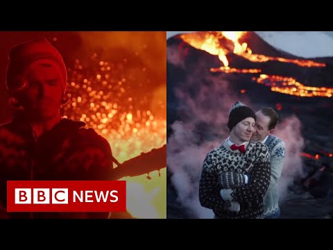 Music video and wedding filmed at erupting volcano – BBC News