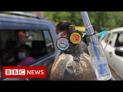 Indian temple offers drive-through oxygen amid Covid crisis – BBC News