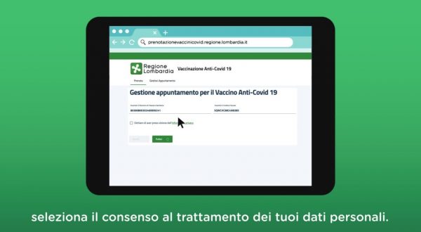 Vaccino, Lombardia, il video tutorial per la prenotazione