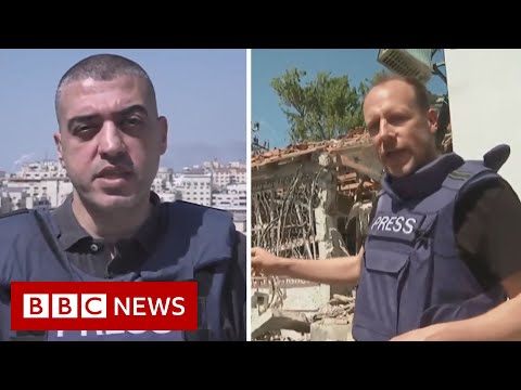 BBC reporters appear live from Israel and Gaza after ‘barrage of rockets’ – BBC News