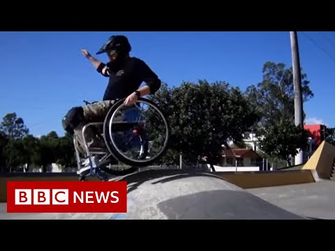 The backflipping wheelchair star helping others – BBC News