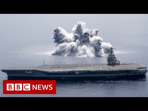 US warship tested with 40,000lb explosive – BBC News