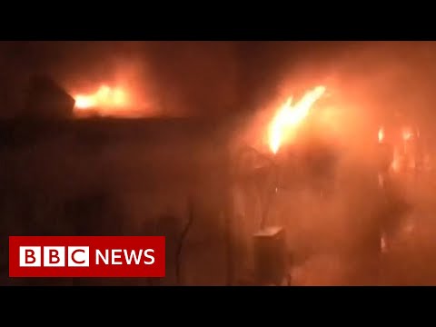 64 dead after Covid ward hospital ‘oxygen tank’ fire in Iraq – BBC News