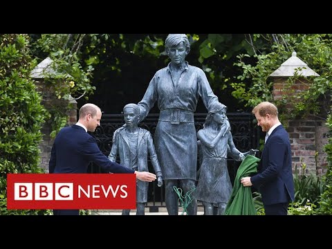 Princes William and Harry unveil statue of Diana – BBC News