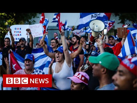 Floridians rally in support of Cuban protesters – BBC News