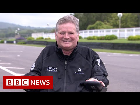 Quadriplegic driver makes racing debut – BBC News