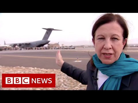 On the tarmac at Kabul airport in Afghanistan – BBC News