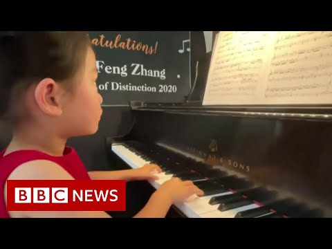 Four-year-old US piano prodigy flourishing amid pandemic – BBC News