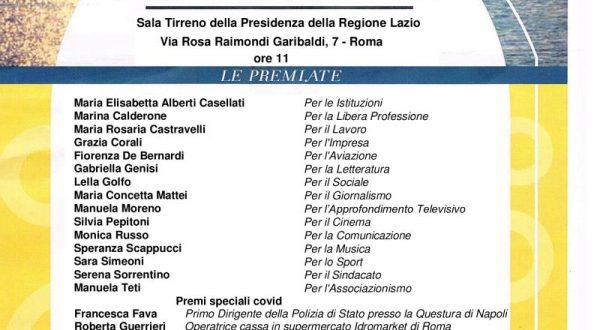 Premio “Il giorno dopo: Donna tutto l’anno” a 18 eccellenze italiane