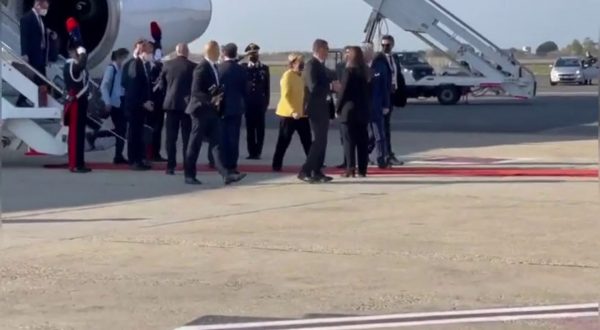 G20, l’arrivo di Angela Merkel a Roma