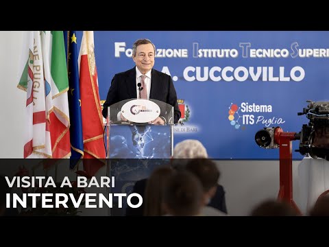 Il Presidente Draghi interviene all’ITS “Antonio Cuccovillo” di Bari