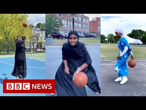 The viral basketball star changing views on Muslim women in sport – BBC News