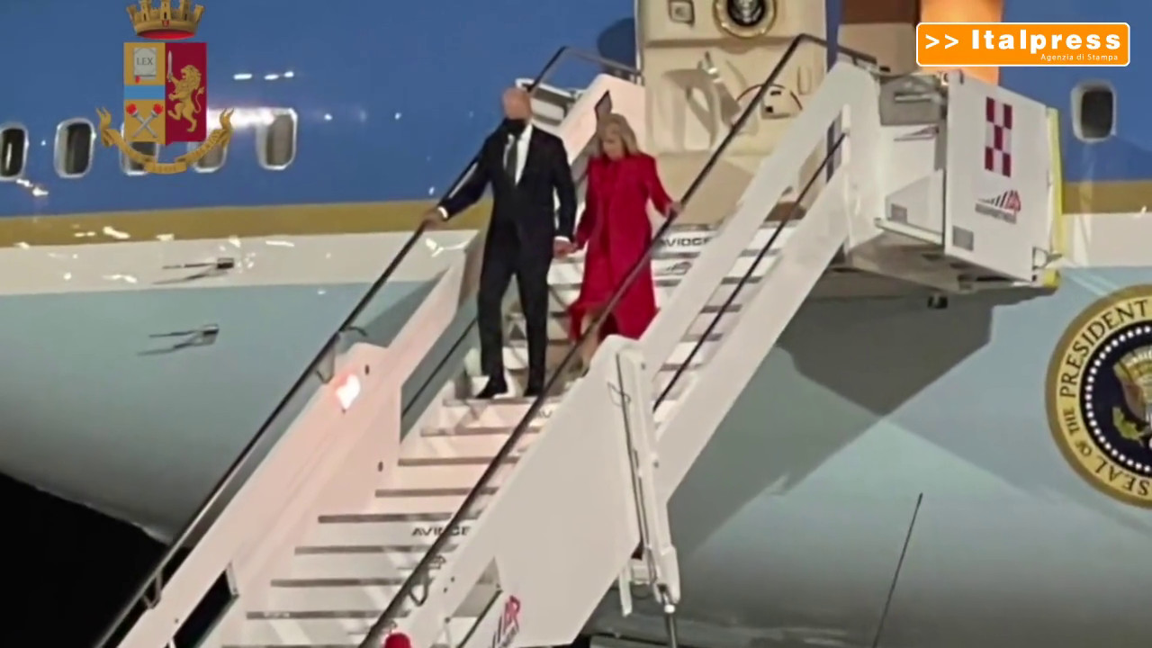 G20, arrivato a Roma il Presidente degli Stati Uniti Joe Biden