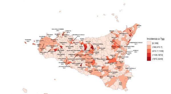 Covid, in Sicilia +44% di casi rispetto alla scorsa settimana