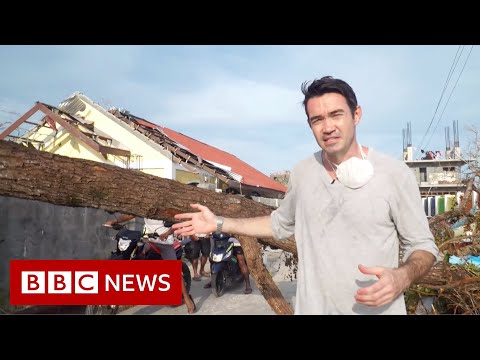 Devastation on island ravaged by Super Typhoon Rai – BBC News