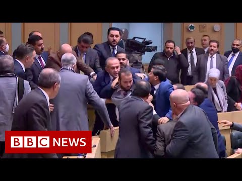 Fist fight in Jordan’s parliament caught on live stream – BBC News