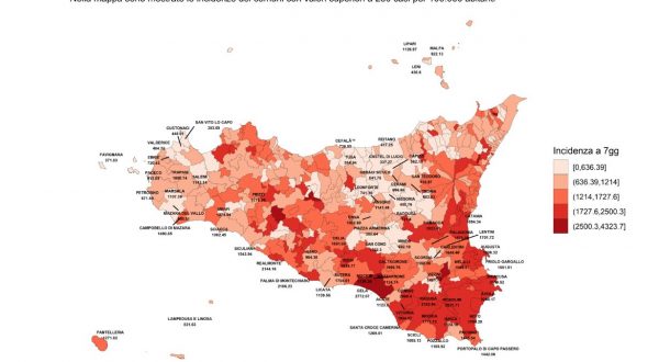 Incidenza stabile dei casi Covid in Sicilia, in aumento prime dosi