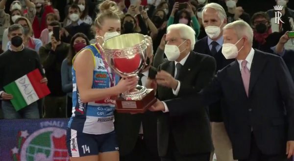 Mattarella alla finale di Coppa Italia di pallavolo femminile