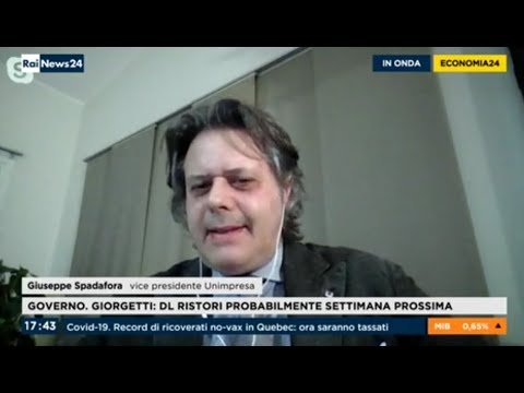 Unimpresa su Rai News 24. Omicron, inflazione, caro bollette, consumi. Ospite Giuseppe Spadafora