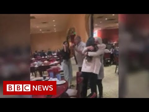 Emotional reunions as families reunite after restrictions lift – BBC News