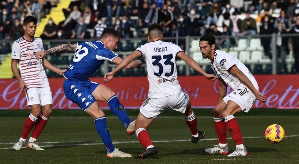 Pavoletti salva il Cagliari, a Empoli finisce 1-1