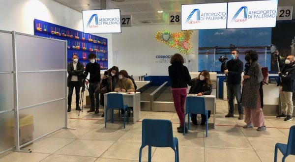 Attivato Hub vaccinale all’Aeroporto di Palermo