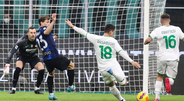 Il Sassuolo piega l’Inter 2-0, luci azzurre a San Siro