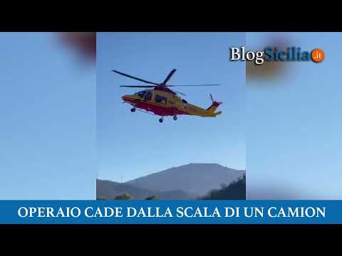 Operaio cade dalla scala di un camion