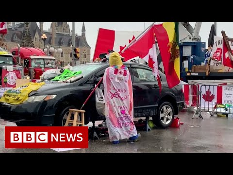 Police arrest leaders of trucker convoy in Canadian capital – BBC News