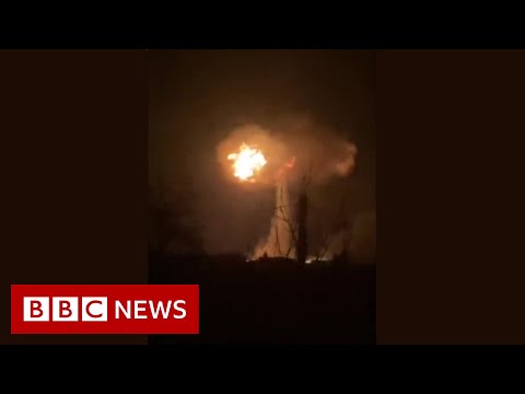 Toxic fume warning in Ukraine as oil depot hit in Russian invasion – BBC News