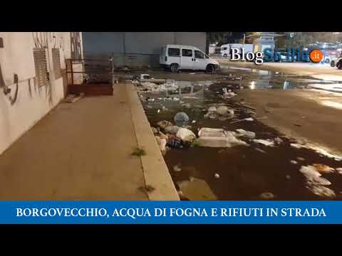 Borgovecchio, acqua di fogna e rifiuti in strada