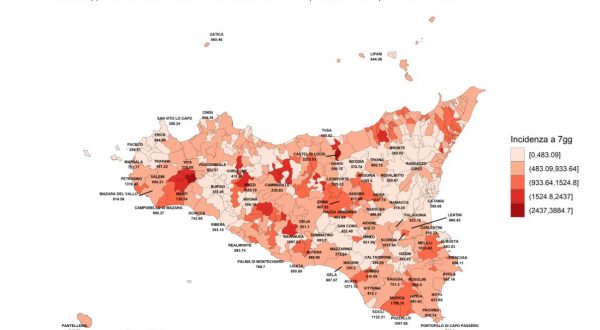 Covid, in Sicilia curva epidemica e ospedalizzazioni ancora in discesa