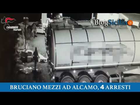 Bruciano mezzi ad Alcamo, 4 arresti