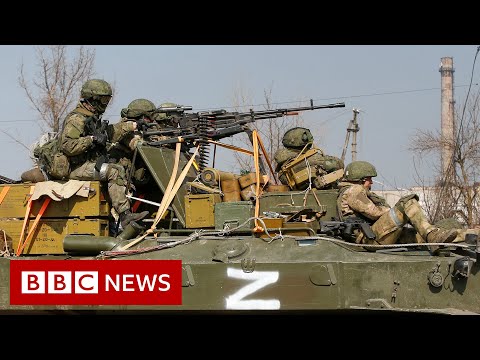 ‘Children’ written in Russian near theatre bombed in Ukraine – BBC News